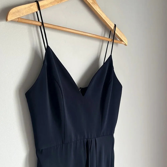 Shona Joy Cocktail Draped Dress in Navy - Picture 8 of 16